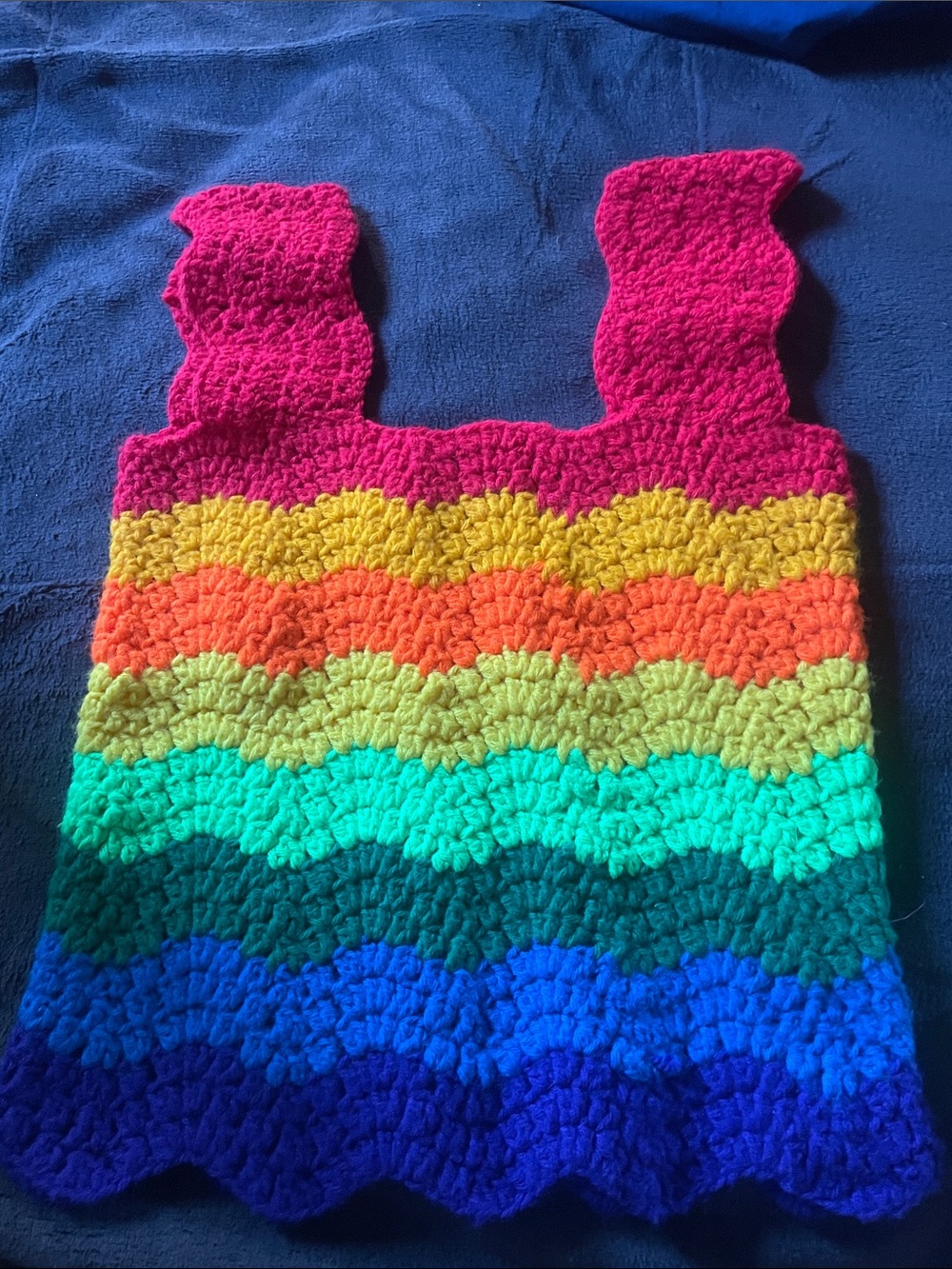 Handmade Rainbow Crochet Tank Top